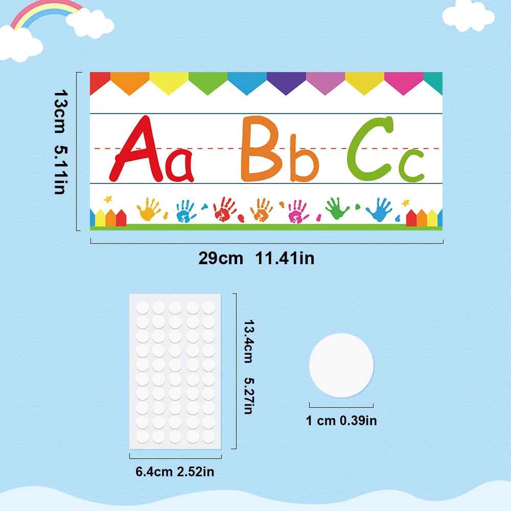 Kid Abc 26 Letters & Number Wall Cards Kindergarten Classroom Decorations Baby Learning Poster Wall Decal Poster