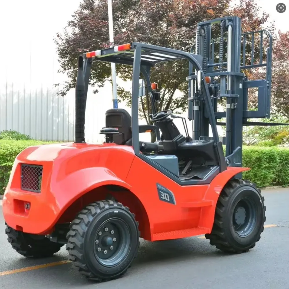 Best Price Forklift  5 Ton Farm Fully Hydraulic 4x4 Brand New All Terrain Forklift Truck