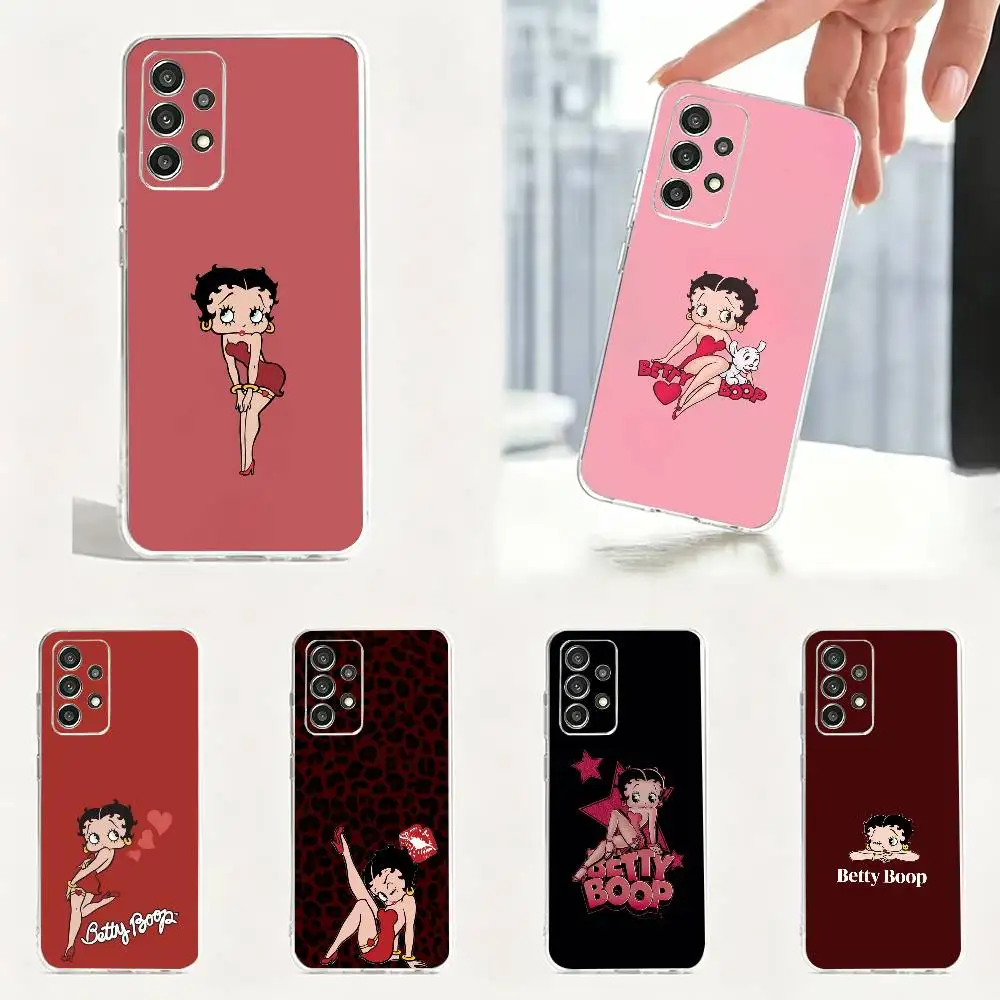 A-Anime Classic Character B-Betty Boops Phone Case For Samsung Soft Transparent TPU Case S25,S24,S21,S22,S23,S30,Ultra,S20,Plus