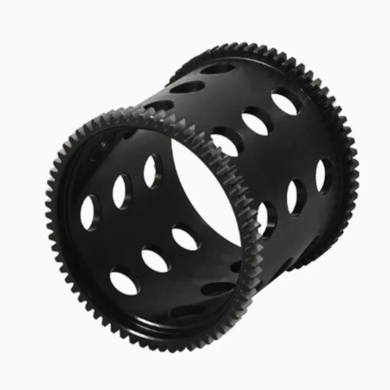 

High Quality CNC Machining Parts China Manufacture Precision Cutting Process Forming Black Hollowed-out Gear Ring
