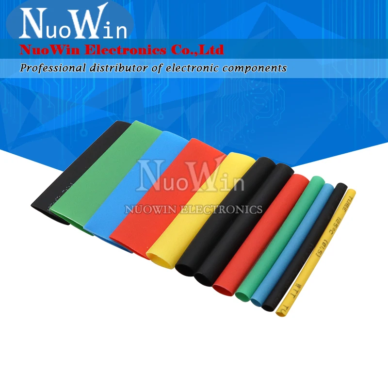 530pcs Polyolefin Shrinking Assorted Heat Shrink Tube Wire Cable Insulated Sleeving Tubing Set 2:1 Waterproof Pipe Sleeve Kit