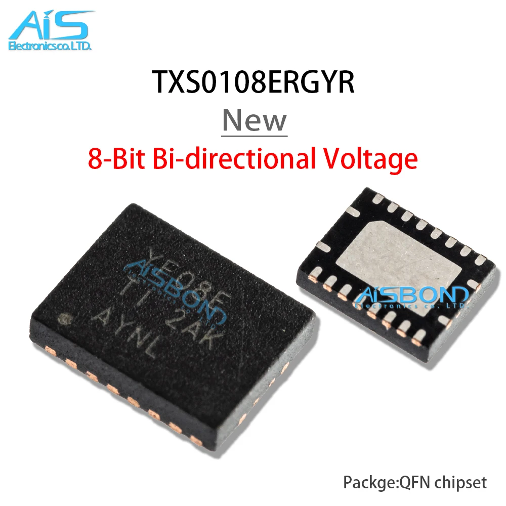 

10Pcs/Lot New TXS0108ERGYR VQFN-20 TXS0108ERG QFN TXS0108E QFN-20 TXS0108 YF08E 8-Bit Bi-directional Voltage Translator