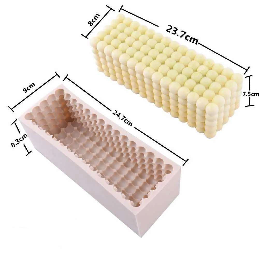 

OEM Silicone Small Bubble Candle Mold Handmade Baking Dessert Mousse Cake Cube Mold Craft Clay Tool Molds Para Velas