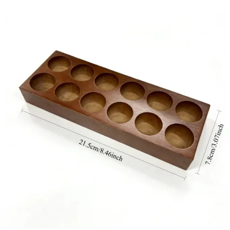 6 or 12 Slot Natural Wood Multi-Purpose Countertop Organizer Pre-Assembled Multi-Tier Shelf for Essential Oils Display Storage
