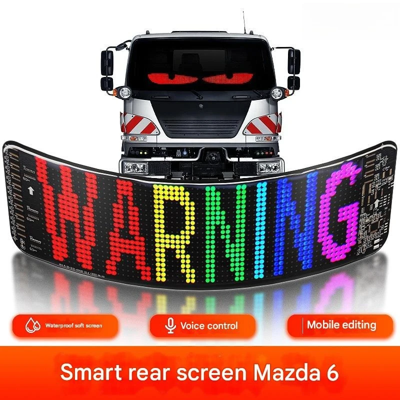 

LED Flexible Car Display Smart Sticker Rear Window Emoji Screen – Waterproof APP Penetration Car Accessories