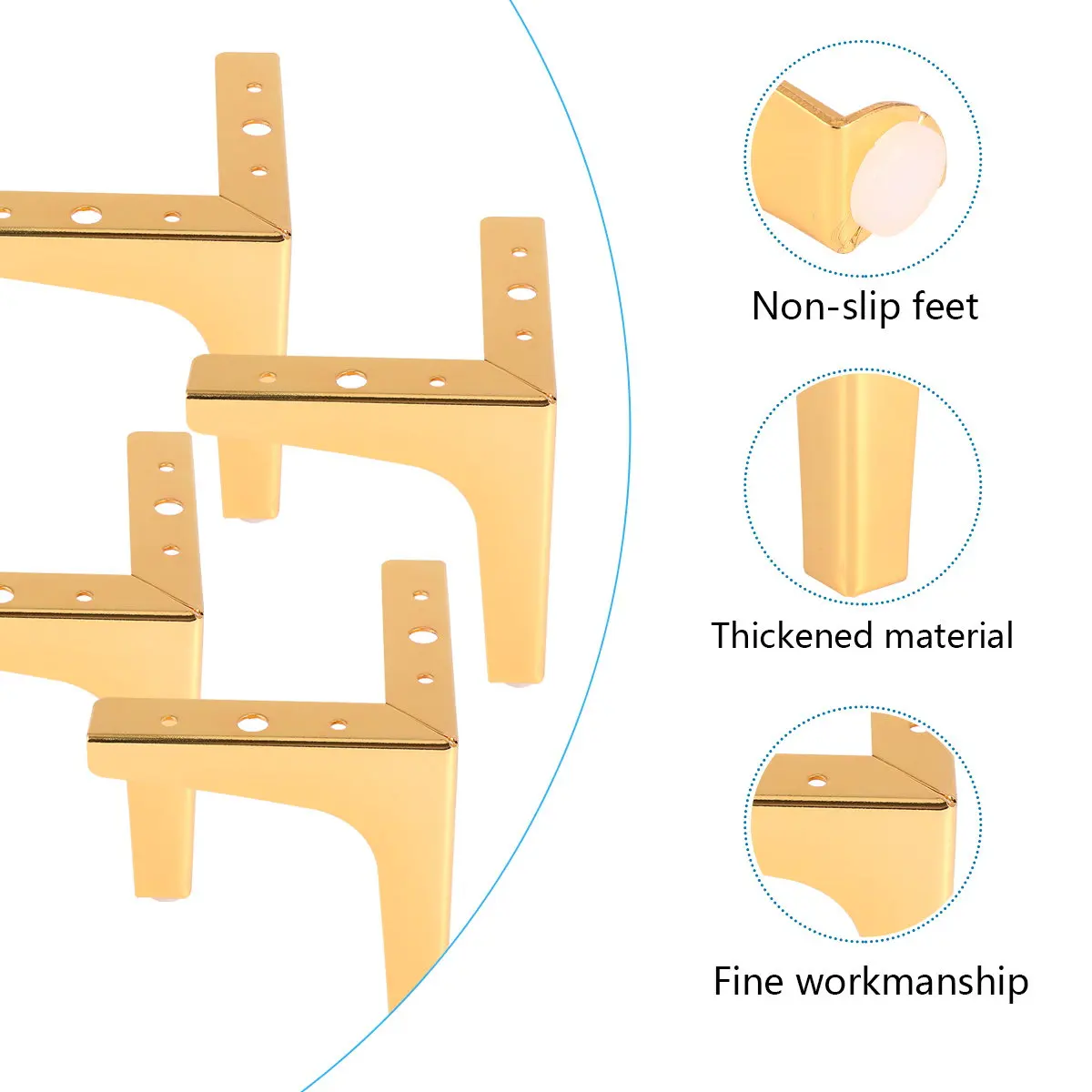 

Комплект из 4 утолщенных прочных опорных ножек для мебели: долговечные ножки для дивана, кровати, шкафа, декоративные опоры для дома