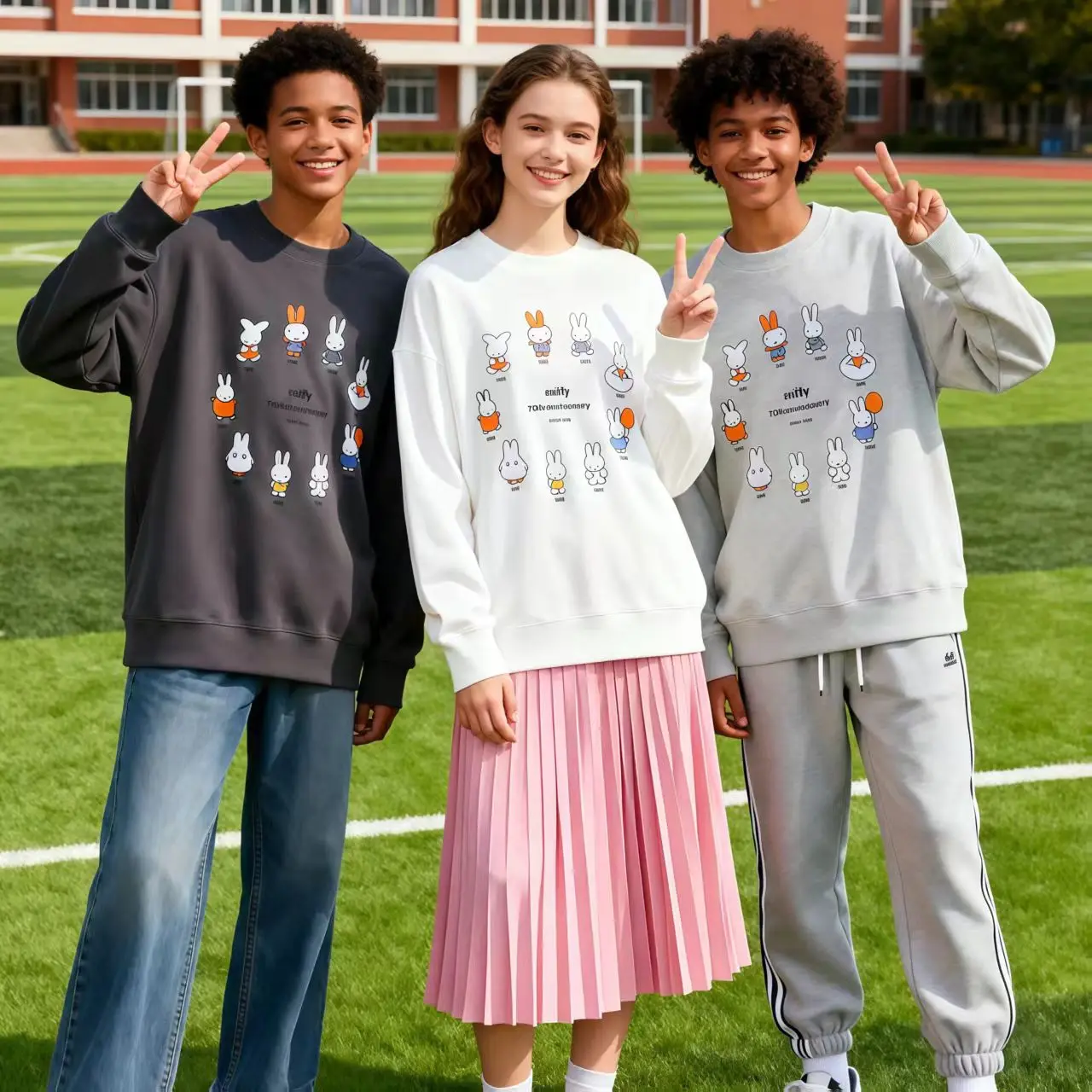 

New Miffy Rabbit Hoodie Autumn Coat Jacket Coat Spring New Home Clothes Kawaii Cartoon Couple Outerwear Hoodie