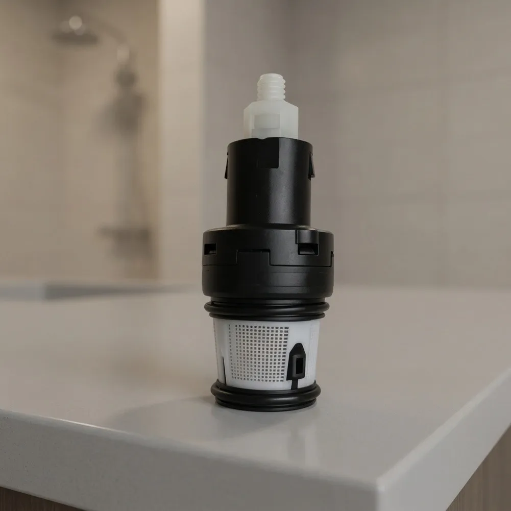 95758000 Push Button Shut Off Valve for Thermostatic Faucets Designed for Bathroom and Kitchen Water Management