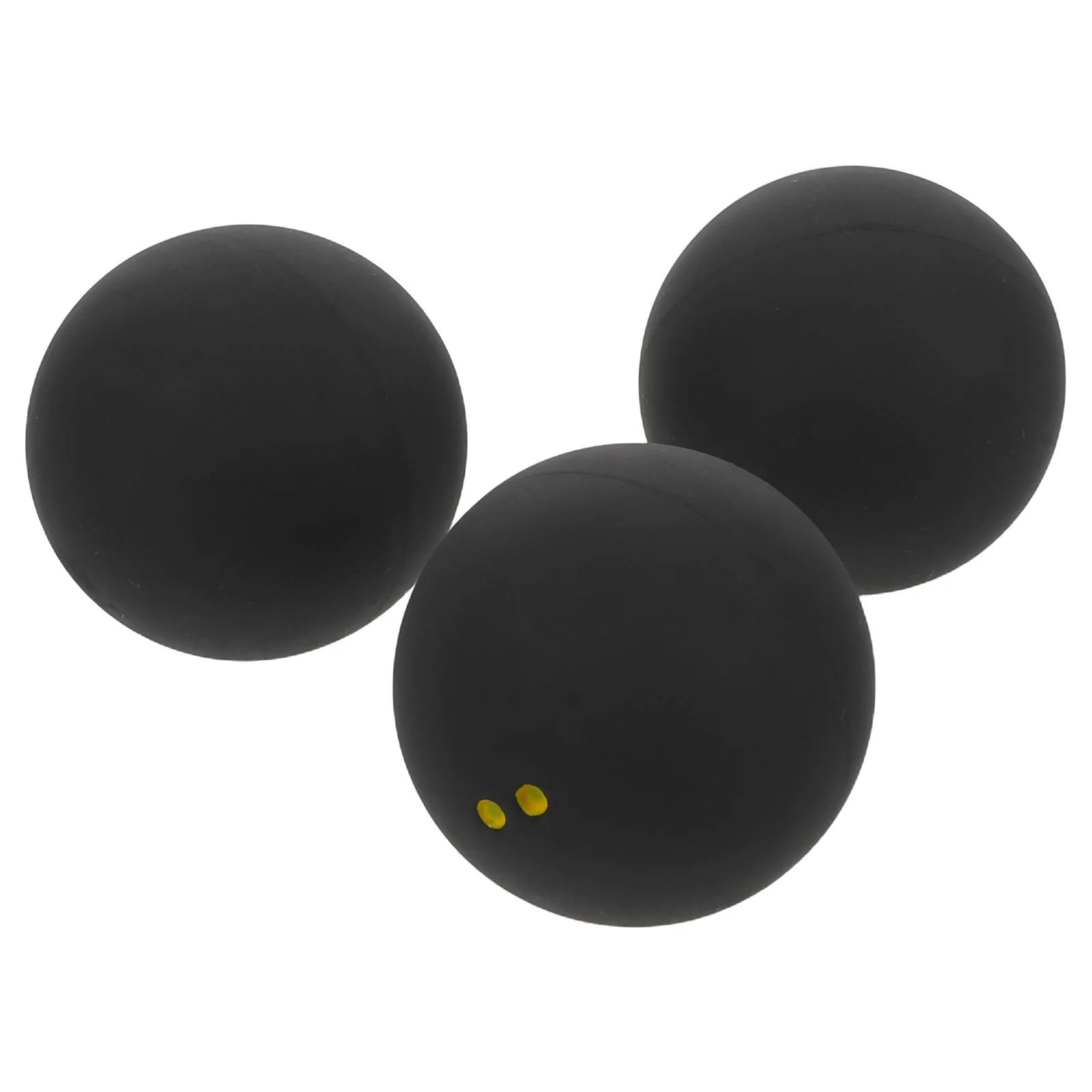 

3Pcs Double Yellow Dot Squash Balls High Elastic Rubber 38-40Mm Slow Speed Training Practice Competition Sports Squash