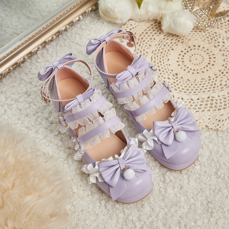 Lolita Japońskie JK Skórzane Buty Dziecięce Damskie Szpilki Lolita Uczennice Śliczne Dziewczyny Buty Lolita Słodkie Loli Przyjęcie Herbatkowe