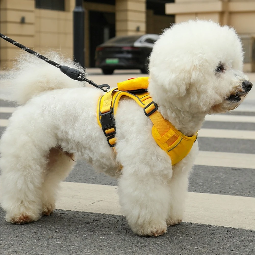 

No-Pull Dog Vest Harness with Leash, Reflective Pet Backpack Carrier, Anti-Pull Walking Lead for Medium & Large Dogs