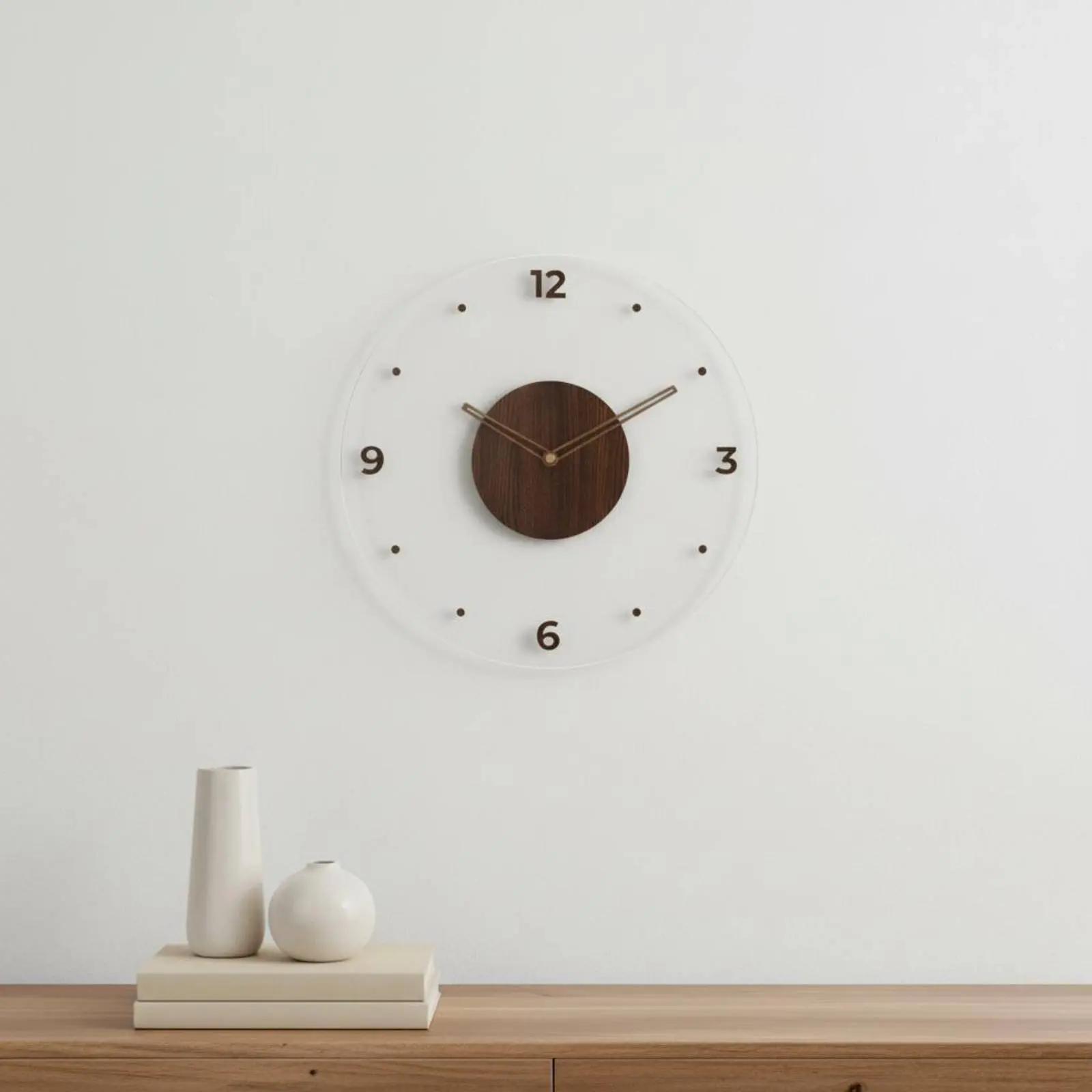 Acrylic Wall Clock Easy to Read Levitating Number Clock House Decoration Silent Movement Mirror Surface for Office
