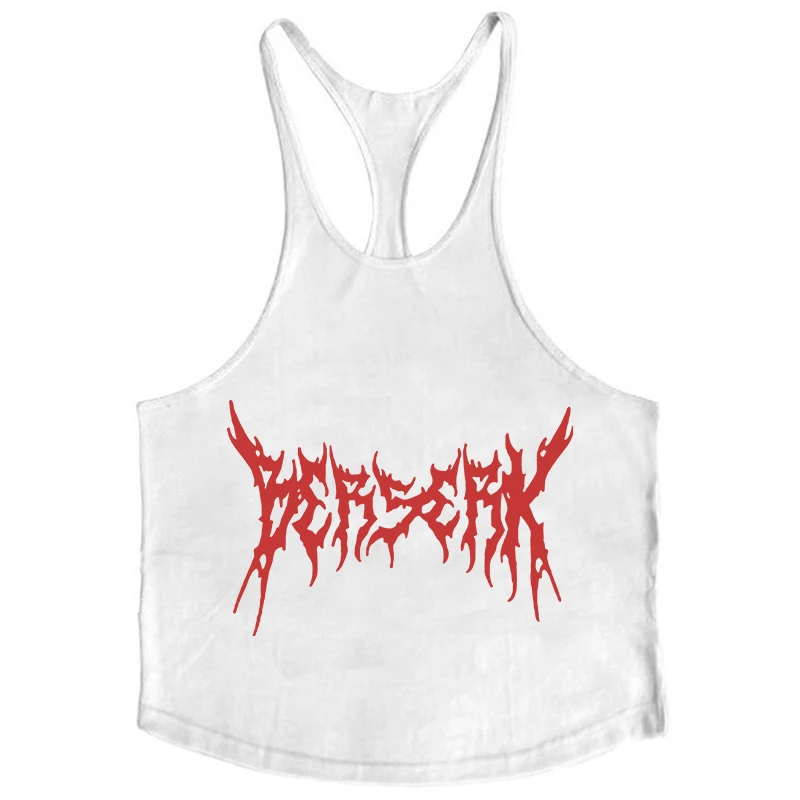 Berserk Grafik-Tanktop aus Baumwolle für Herren, Sommer, ärmellos, Y-Back-Weste, für Fitness, Muskeltraining, sportliches Workout, Unterhemd, Activewear – Detail 28