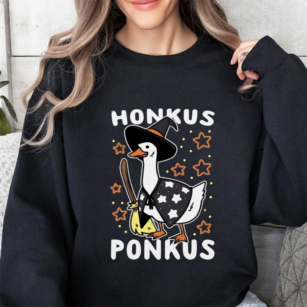 Honkus Ponkus هالوين الساحرة بو شبح بلوزات ريترو خمر هالوين البلوز مخيف المشاعر الراحة أعلى يرتدي للخريف #1
