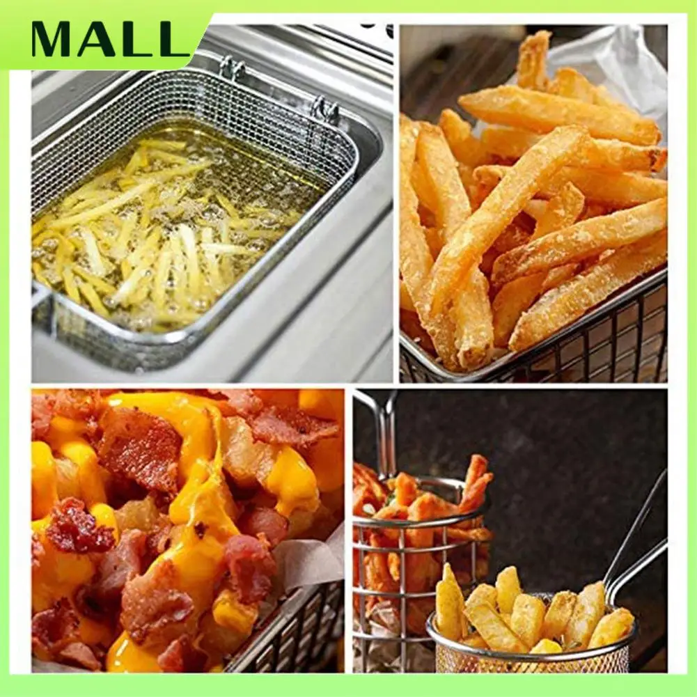 

Мини-корзины для жарки MALL, сетчатая проволока, корзина для картофеля фри, корзины для презентации еды, держатель для картофеля фри для кухни