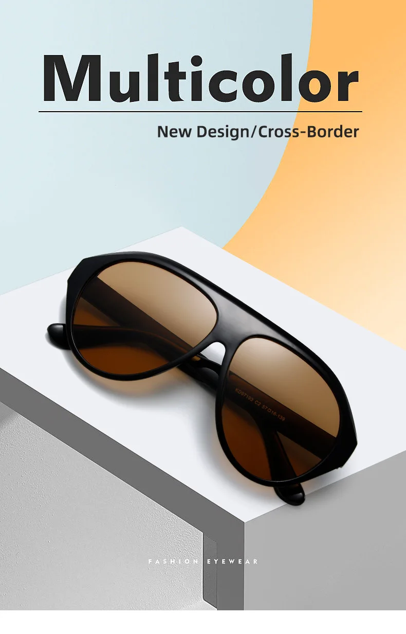 Übergroße Goggle-Sonnenbrille 2024 Damen Marken-Trend Sonnenbrille mit gelben Gläsern Herren Großrahmige Trend-Sonnenbrille UV400 802086 – Detail 8