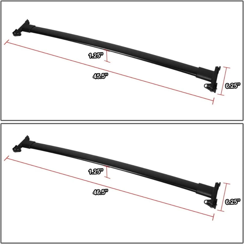 Universal Aluminum Roof Rack Cross Bars for Ford Explorer 2011-2015, 150lbs Max Load, Black