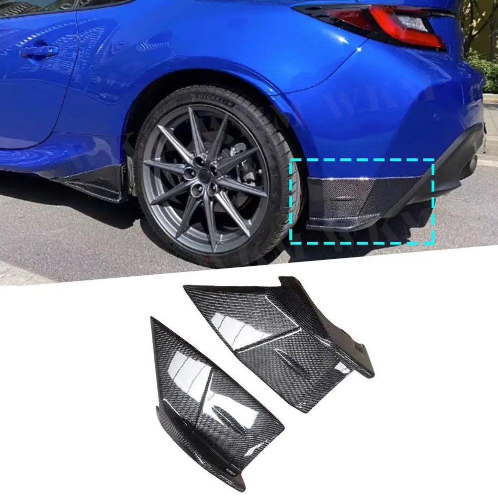 

2pcs/set Carbon Fiber Rear Bumper Splitters Rear Side Splitters for Toyota GR86 Subaru BRZ 2021+ flaps Apron FRP Black BodyKit