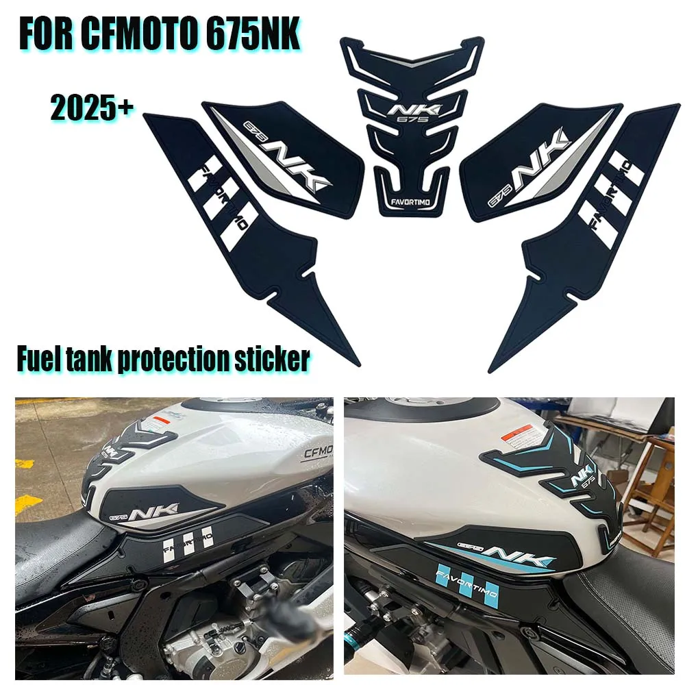 

Motorcycle Anti Slip Fuel Oil Tank Pad Side Knee Grip Decal Protector Sticker Pads NEW FOR CFMOTO 675NK NK675 675 NK CF675