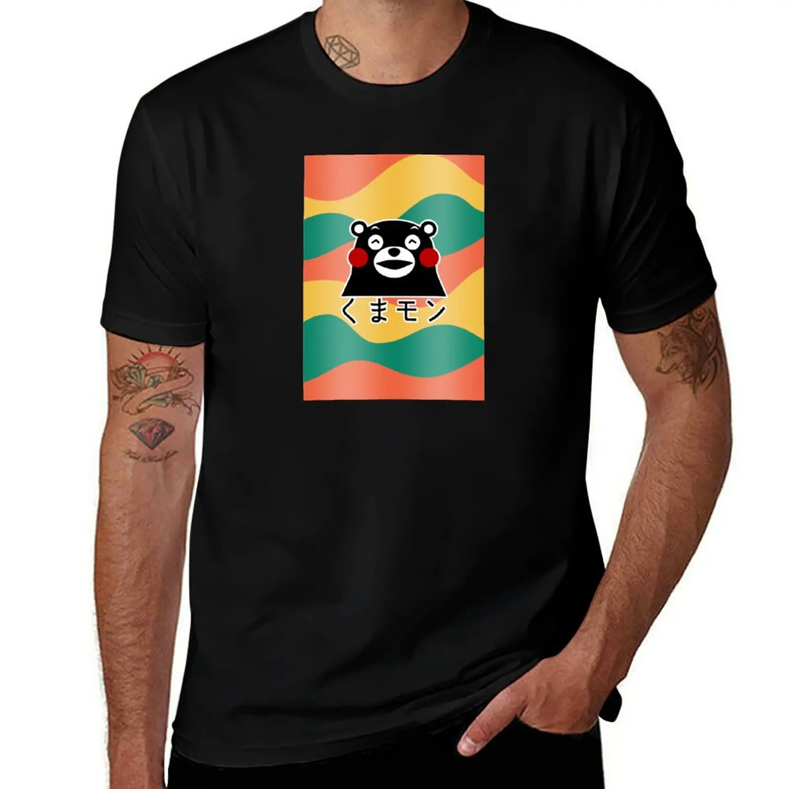 Kumamon Citrus Colors T-Shirt cotton man t-shirts basketball graphic tees street wear anime figures Men's t-shirt