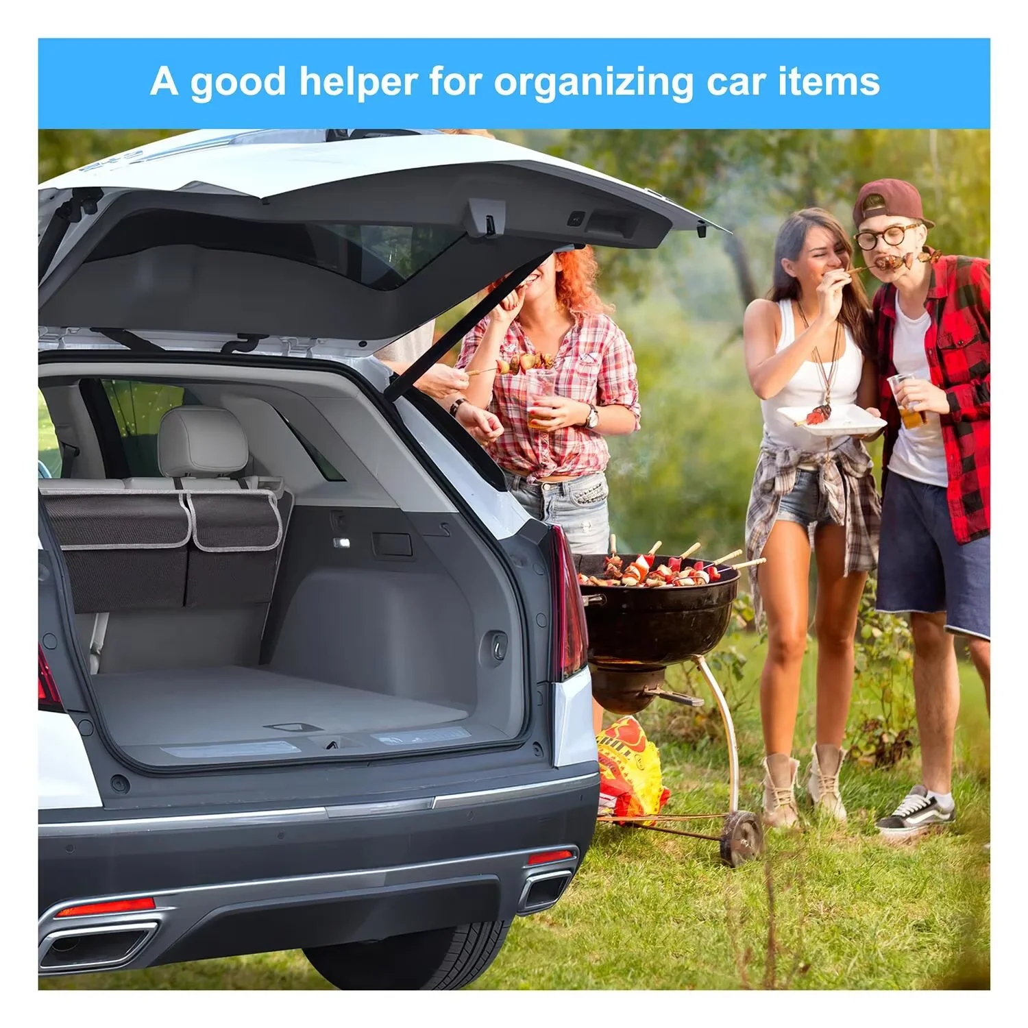 Car Trunk Organizer Backseat Storage Bag High Capacity Multi-use Oxford Car Seat Back Organizers Automobile Interior image 3