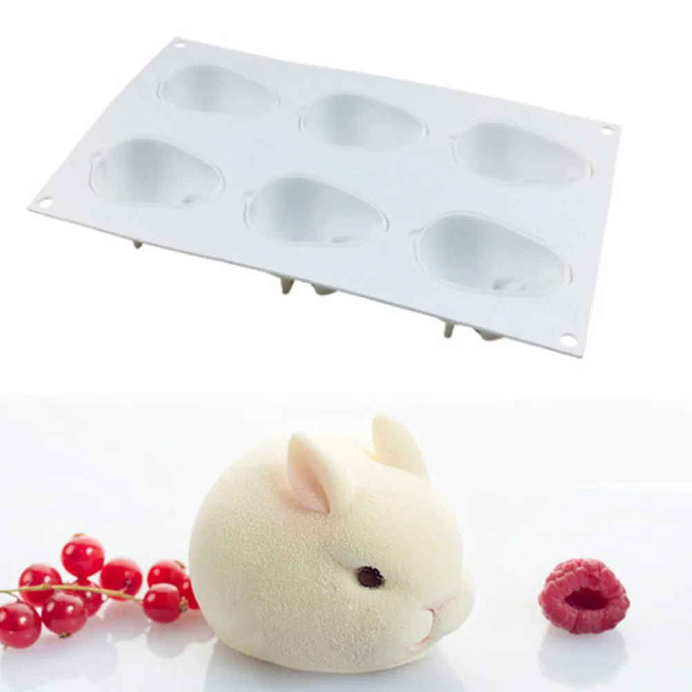 

Силиконовая форма для кролика, инструмент для выпечки «сделай сам», формы для шоколадного торта, пасхальный кролик, пудинг, печенье, десерт, домашняя кухня, подарок