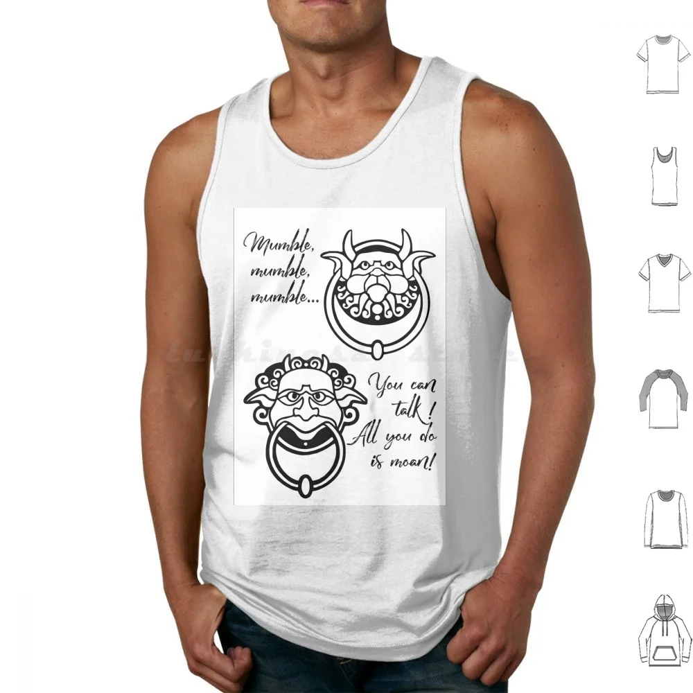 Door Knockers-Labyrinth Inspired Design-Sarah & Jareth-Fairies And Fantasy Tank Tops Print Cotton Labyrinth Jareth Sarah