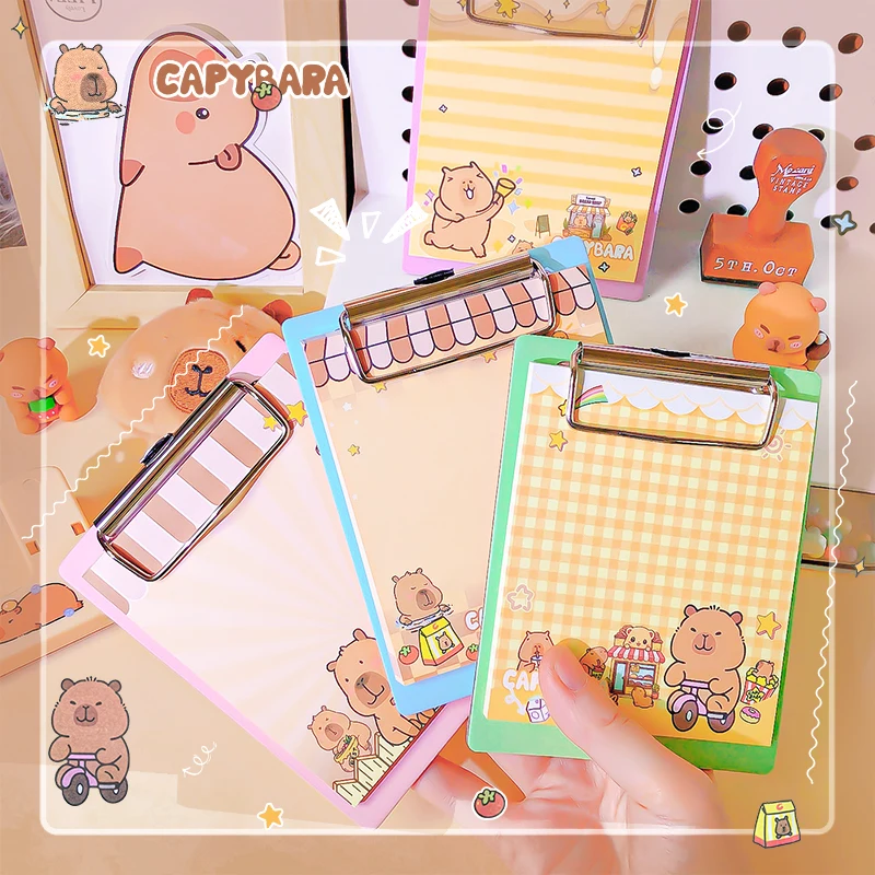 Kawaii stationary supplies Office accessories weekly planner Notepad school cute capybara mini Portable Notebooks Scratch paper