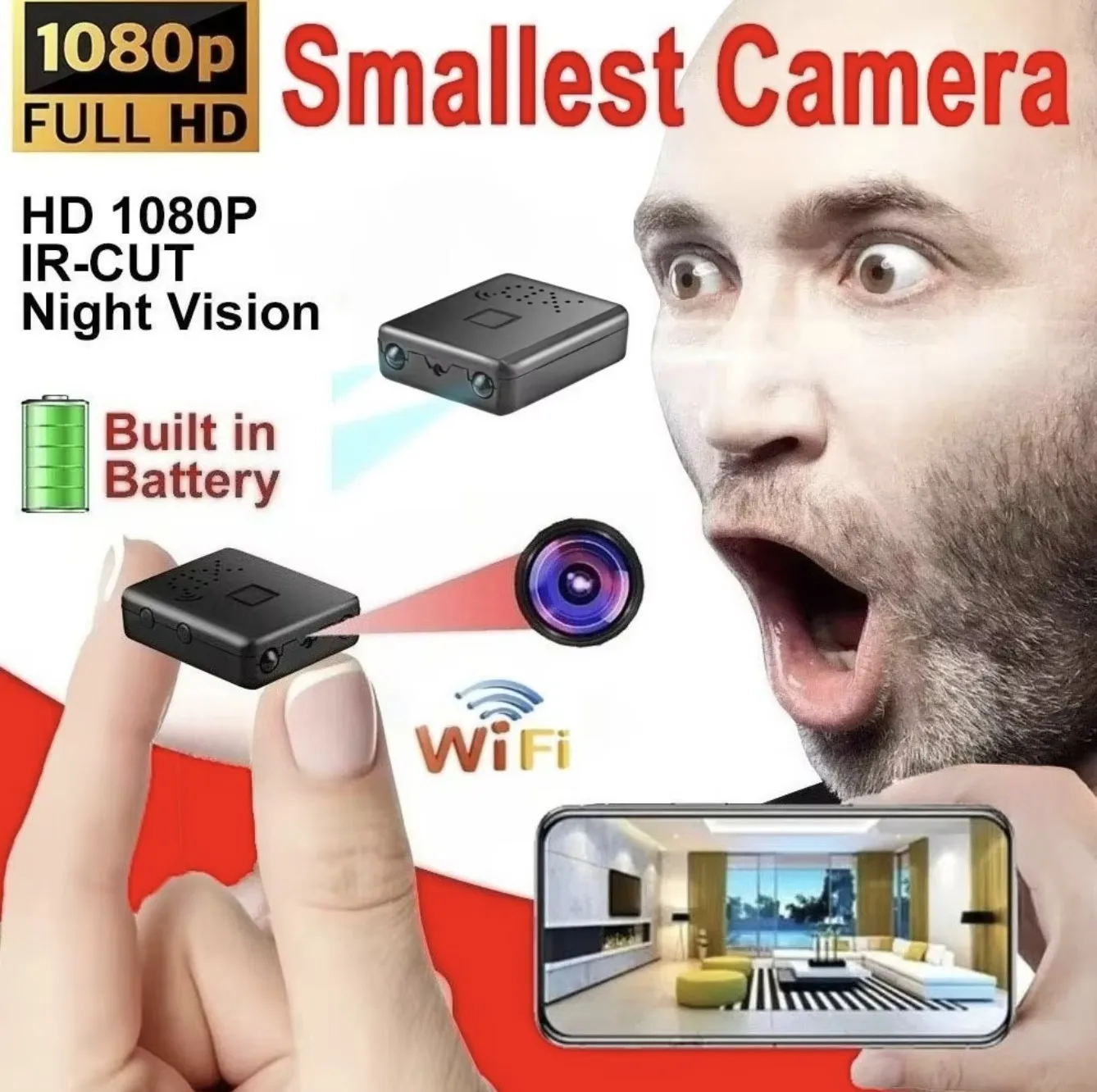 1080P HD Mini Kamera Wifi Cam Gebaut In Batterie Home Security Kleine Camcorde IR Nachtsicht DVR Bewegungserkennung video Recorder