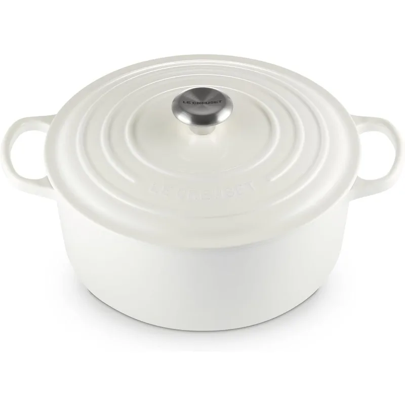 Enameled Cast Iron Signature Round Dutch Oven, 7.25 qt., White