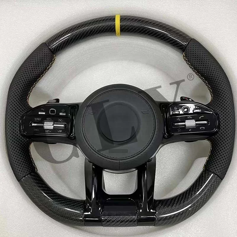 

CLY Steering Wheels for 19+ Mercedes A C E S CLA GLA GLC GLE GLS GLE W205 W213 W222 W177 Facelift AMG Steering Wheel