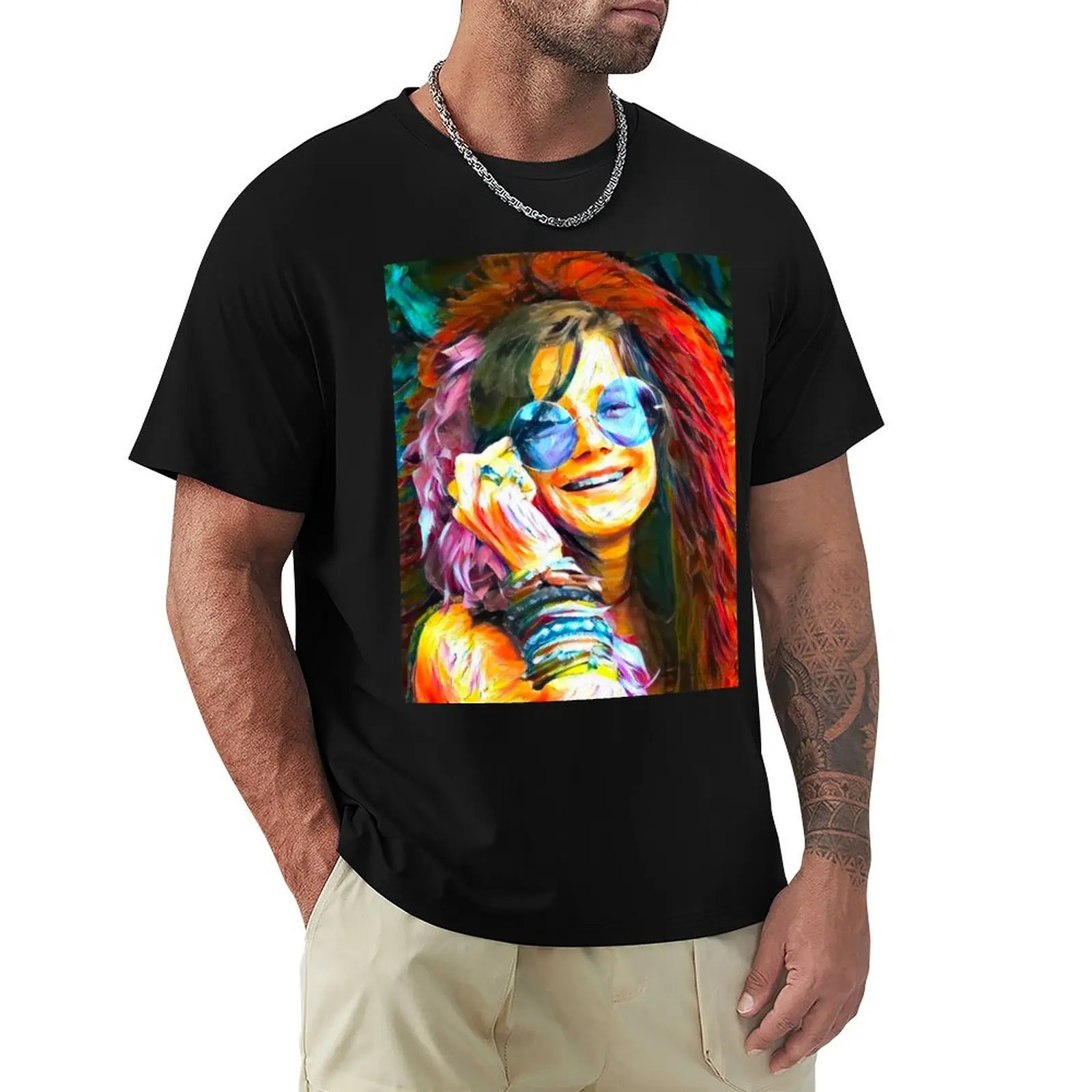 Janis-Joplin T-Shirt kawaii clothes plus sizes street wear vintage graphic tee mens funny t shirts