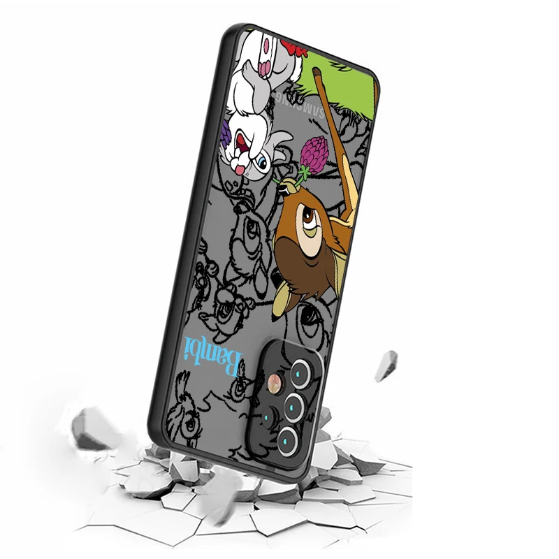 Disney Deer Bambi Cute Frosted Translucent For Samsung A53 A52 A33 A32 A51 A71 A21S A13 A73 A50 A22 A12 5G Funda Phone Case image 3
