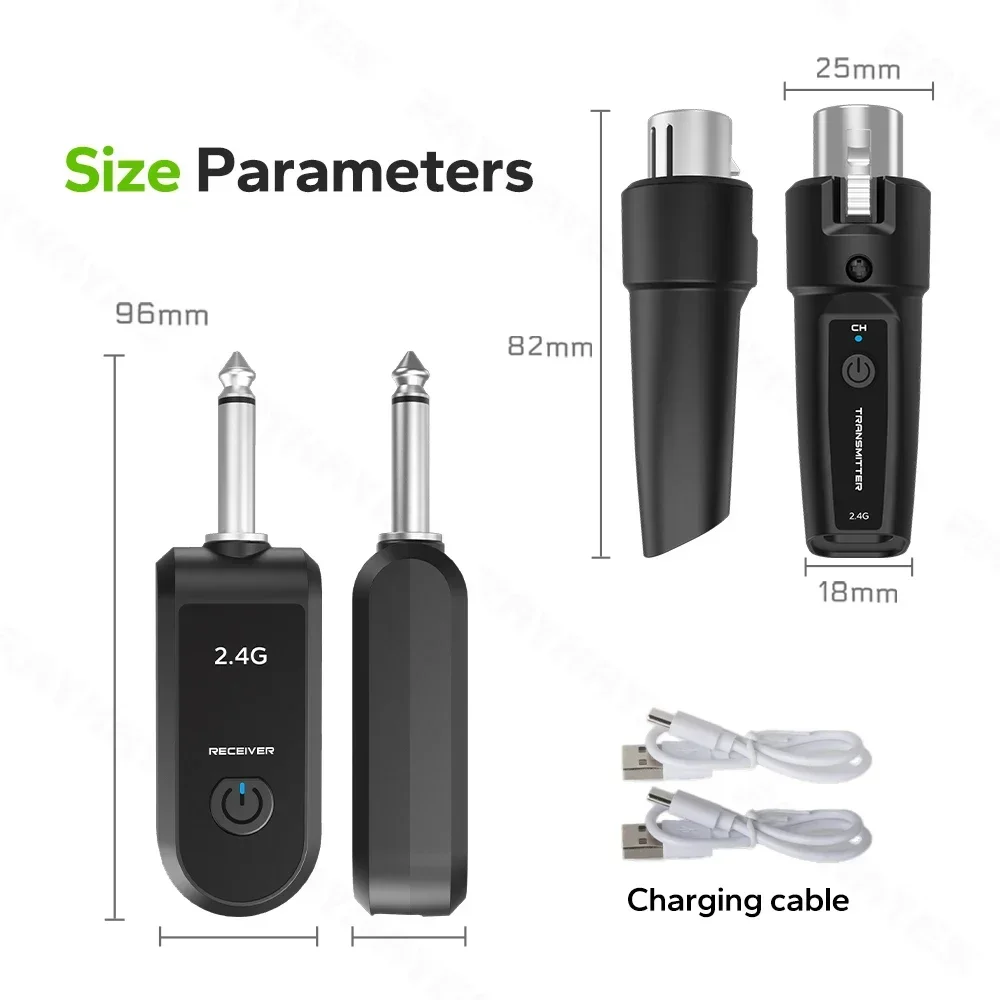 RAYHAYES GE-02 UHF Wireless Mikrofon Konverter Adapter XLR Sender für dynamisches Mikrofon Gitarre Audio Mixer PA System