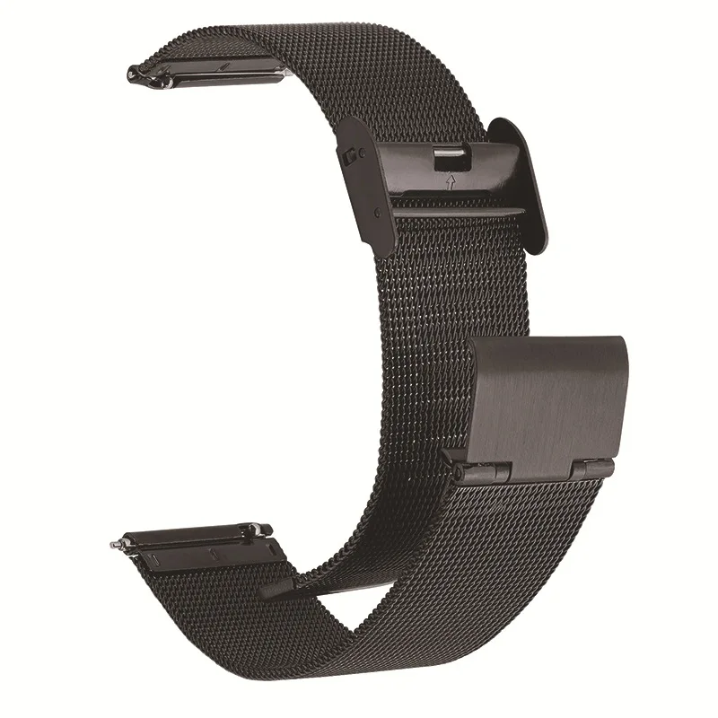 20mm 22mm Quick Release Watch Band Mesh Stainless Steel Strap Wrist Belt Bracelet Black Universal Milanese Watchband with Tool