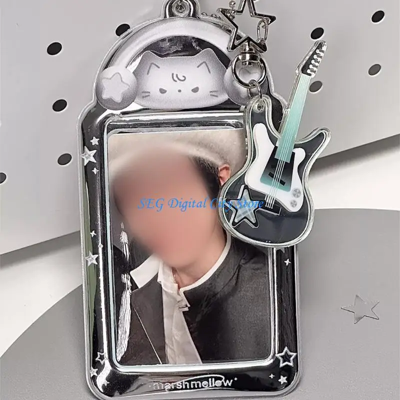 

U75B 3Inch Photo Card Sleeve Photocard Protector Card Sleeve Keychain Backpacks Charm