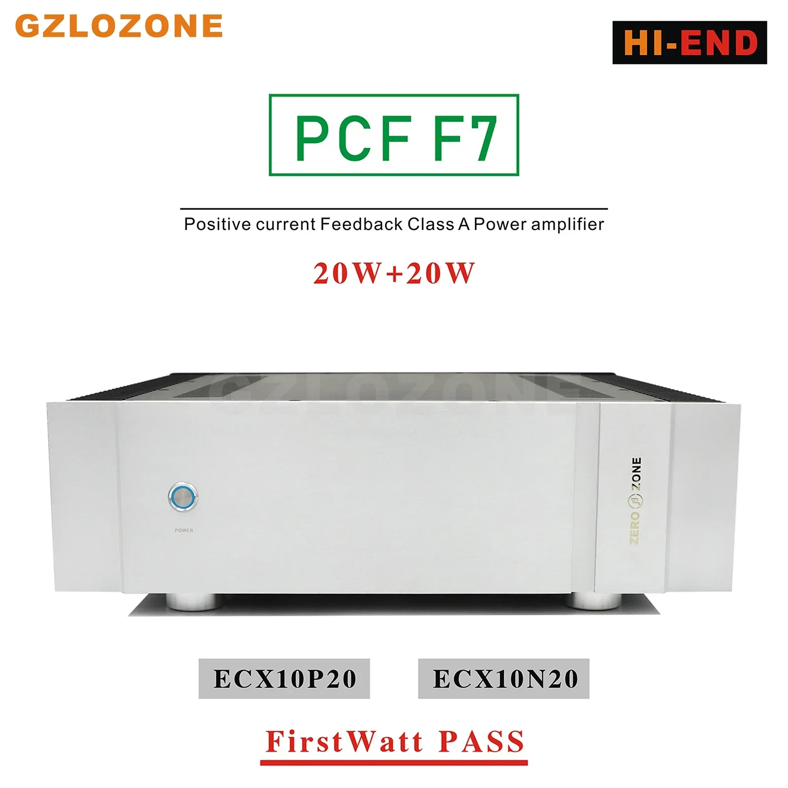 HI-END Stereo FirstWatt PASS PCF F7 Class A Power Amplifier Positive Current Feedback ECX10N20 / ECX10P20 20W+20W