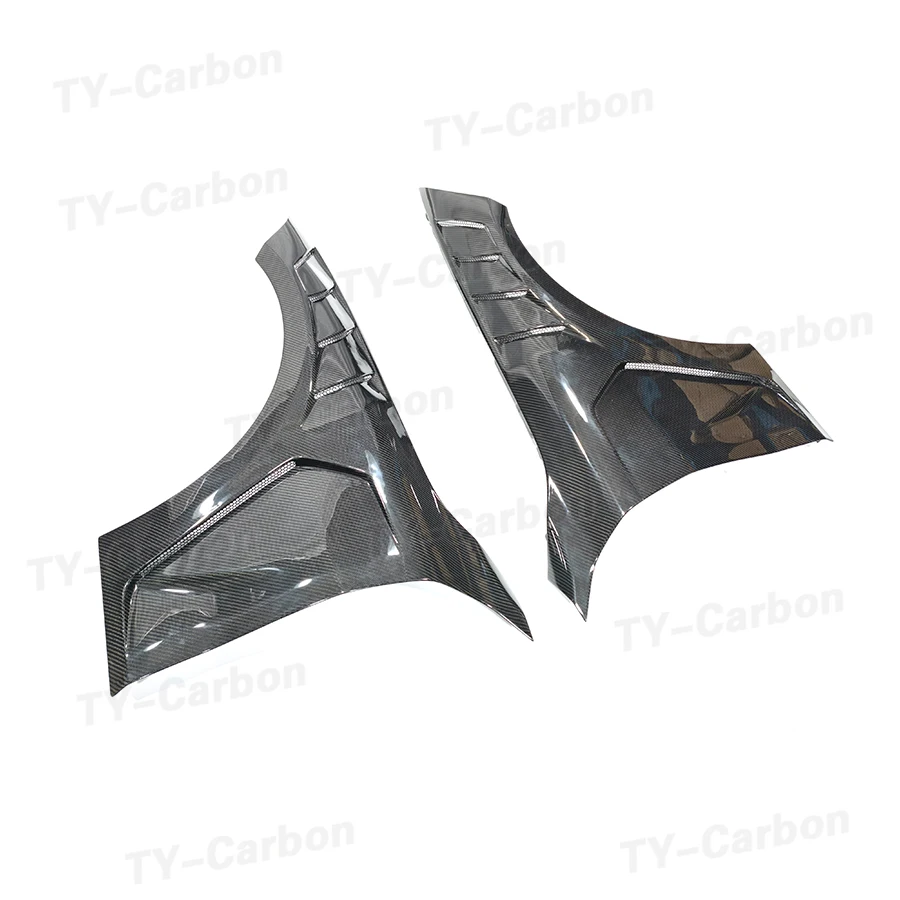 Real Carbon Fiber Front Bumper Side Fender Vent Fin Splitters for Audi A3 S3 RS3 2014-2020 Side Trim Body Kits Accessories FRP