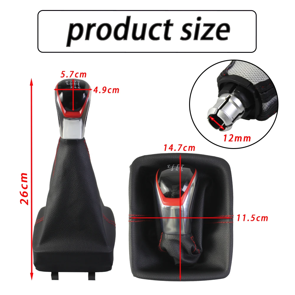 5 / 6 Speed Gear Shift Knob and Cover Assembly for Polo 9N 2002-2009 Providing Secure Handling and Direct Replacement