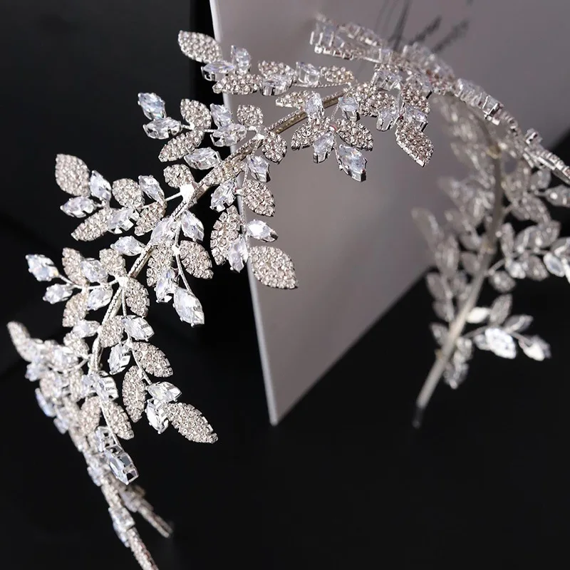 Luxury Bridal Headband Zircon Crystal Princess Wedding Headdress Bride Tiaras Crowns Women Party Prom Hair Jewelry Headpieces