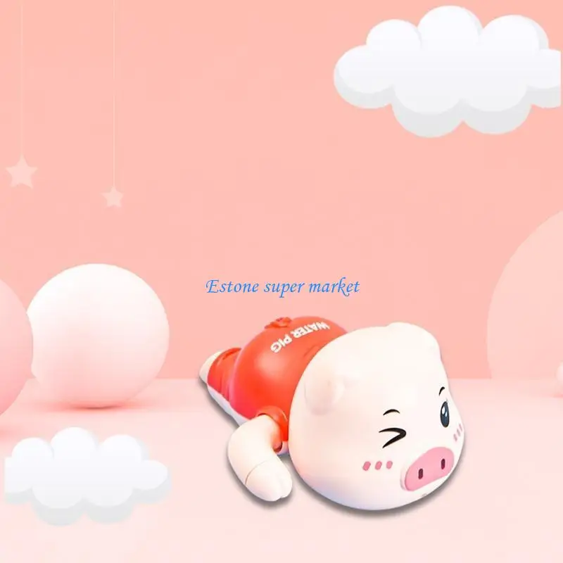 090B Spiaggia giocattolo interattiva per interni per set da gioco Mini barca da bagno galleggiante a forma maialino