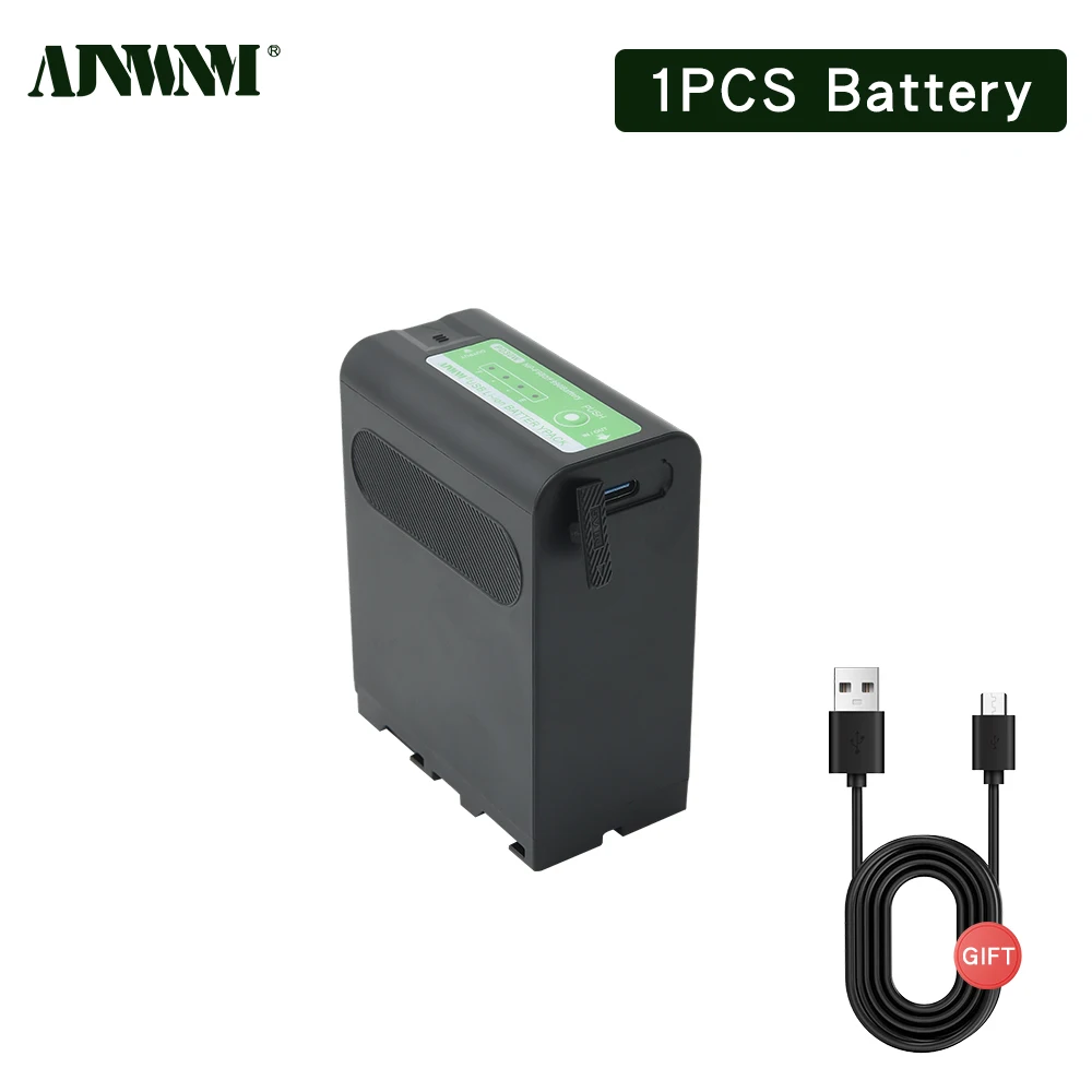 12800mAh NP-F990 NP-F980 LED مؤشر الطاقة PD30W Type-C شحن لسوني PLM-100 CCD-TRV35 MVC-FD91