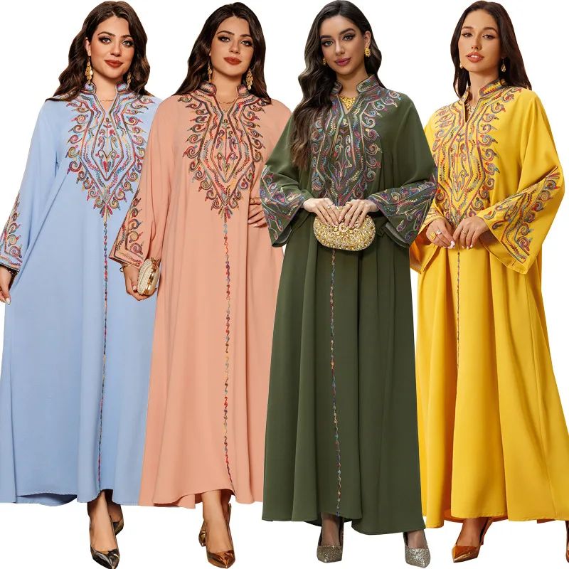 

Islamic Party Gowns Muslim Abaya Dubai Turkey Women Robe Arab Femme Luxury Clothes Middle East Fashion Morocco Evening Dresses