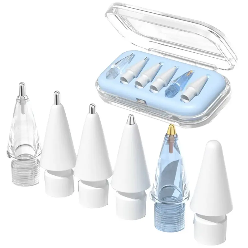 

AED7-6PCS/Set Replacement Pencil Tips For Pencils Pro/USB-C/2Nd Gen/1St Gen Tips Writing Spare Stylus Pen Nib