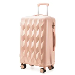 Fashion Rolling Luggage Zipper Silent Wheel Travel Suitcase ABS+PC Trolley Case Password Leather Suitcase Anti-Scratch and Drop