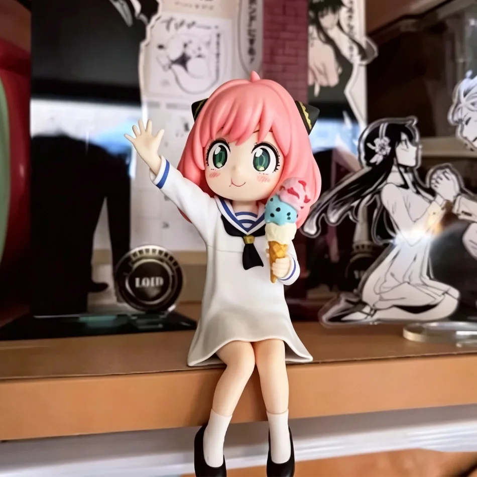Spy Family Figur Anya Forger Anime-Figuren Actionfigur PVC Tischdekoration Figurenmodell Spielzeug Geschenk für Kinder Geschenkpuppe