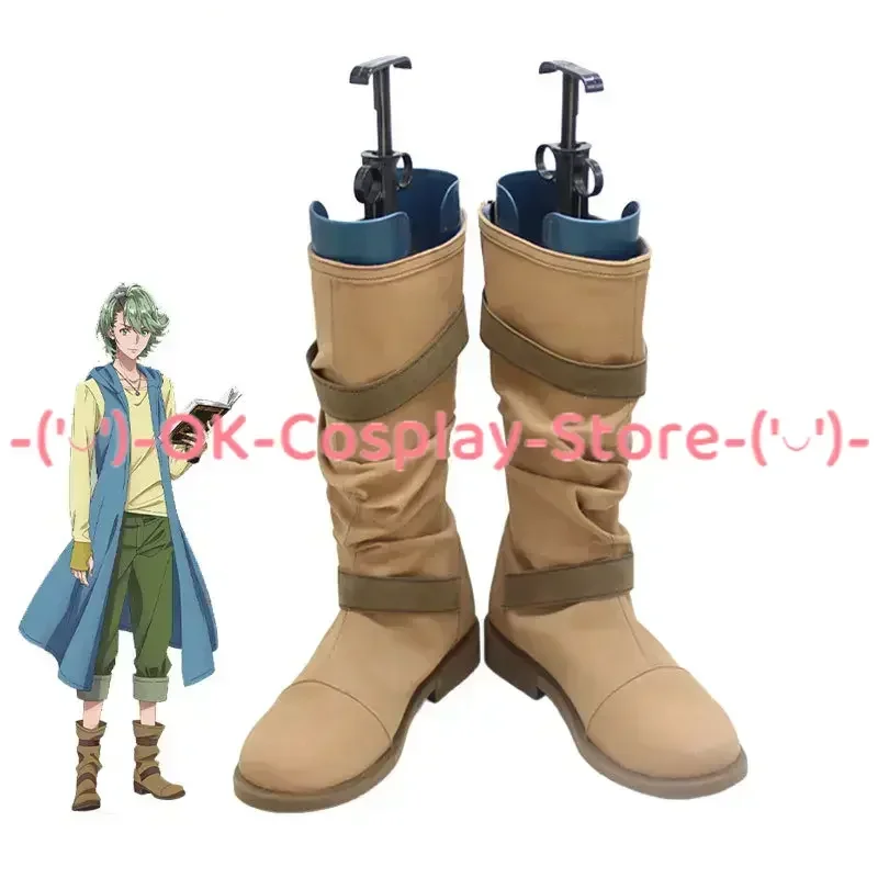 Anime Futo Detective Philip Cosplay Fuuto PI Cosplay Shoes PU Leather Shoes Custom Made Halloween Carnival Boots Cosplay Props