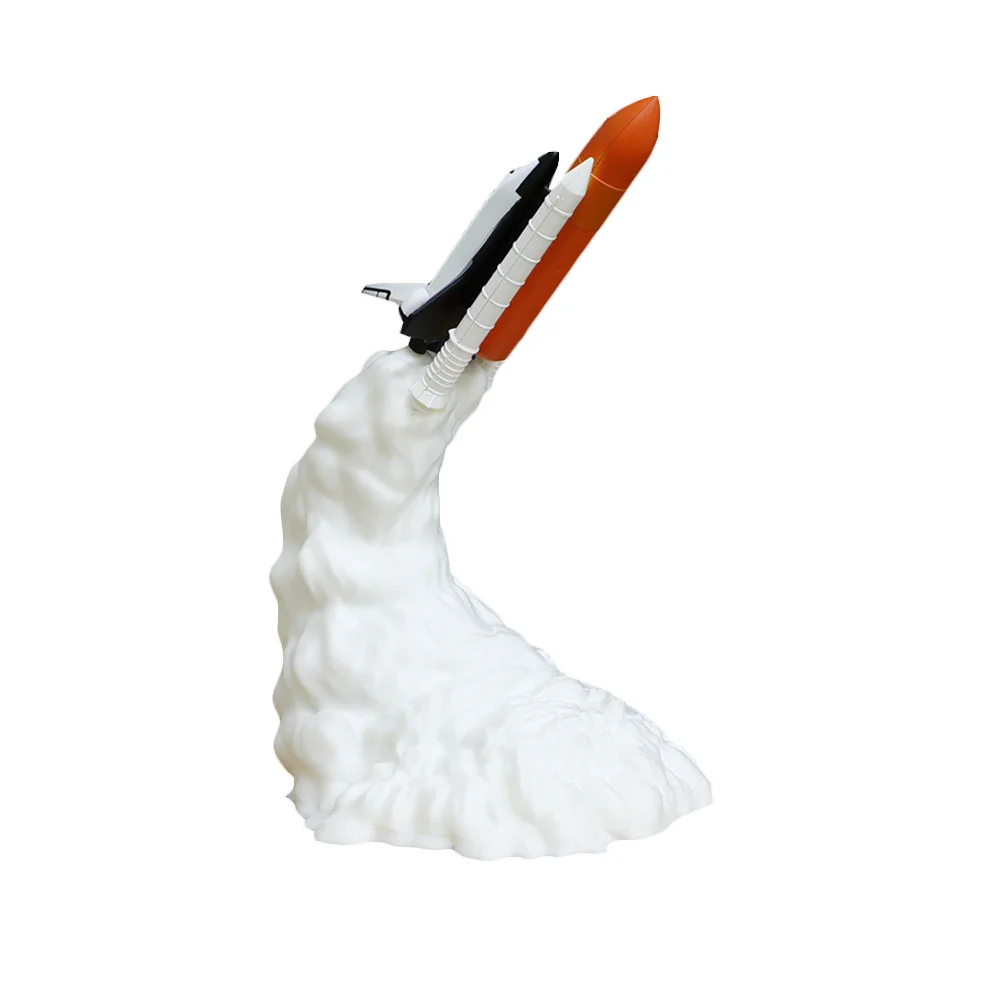 3D Printed Rocket Lamp Delicate Unique Night Light Creative Space Shuttle Decoration Home Bar Cafe Pattern I Lamp