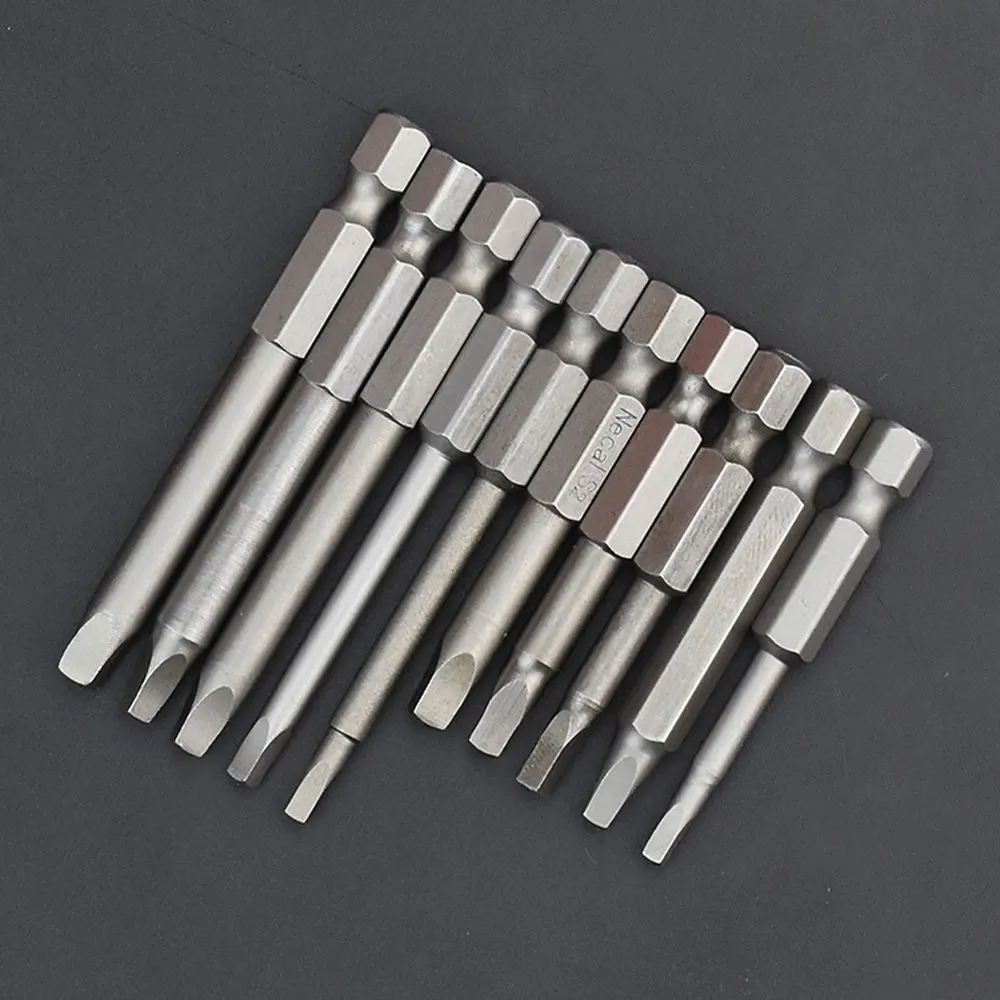 Set di punte per cacciavite quadrato magnetico da 50/65 mm Set di punte per trapano per vite in acciaio S2 Adattatore per punta testa SQ Utensile elettrico per pipistrello di precisione