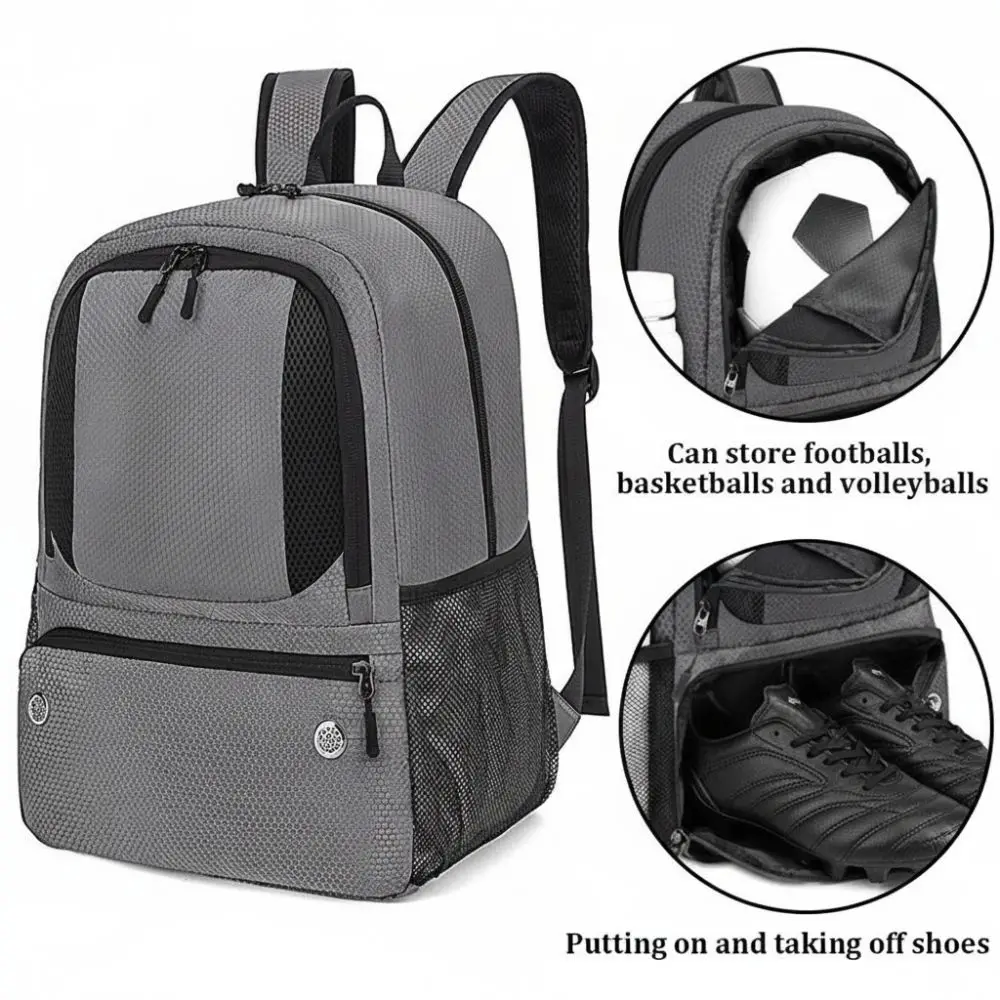 Large Capacity Soccer Backpack Water-resistant Lightweight Basketball Bag Breathable with Shoes Compartment Soccer Bag view 2